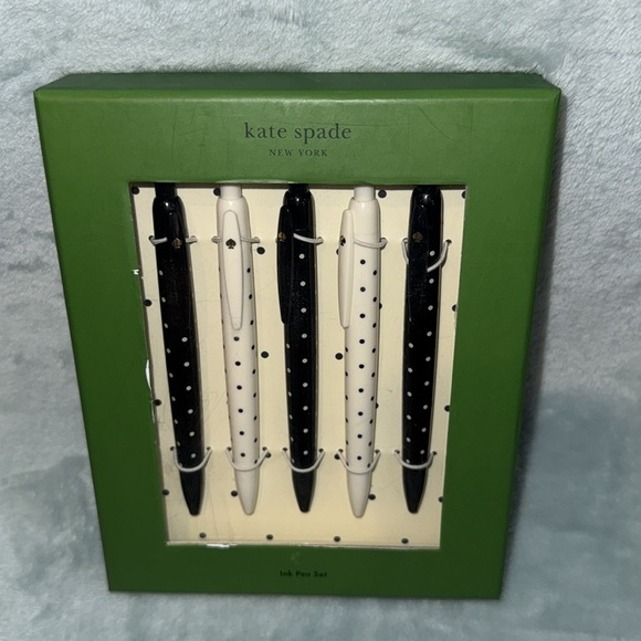 kate spade Black and White Polka Dot Address Book with Pen Set - Picture 8 of 10